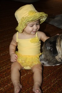 Smiling at Caleb