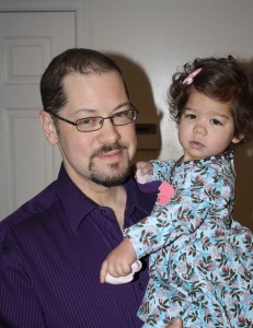 With Poppa on first day of daycare