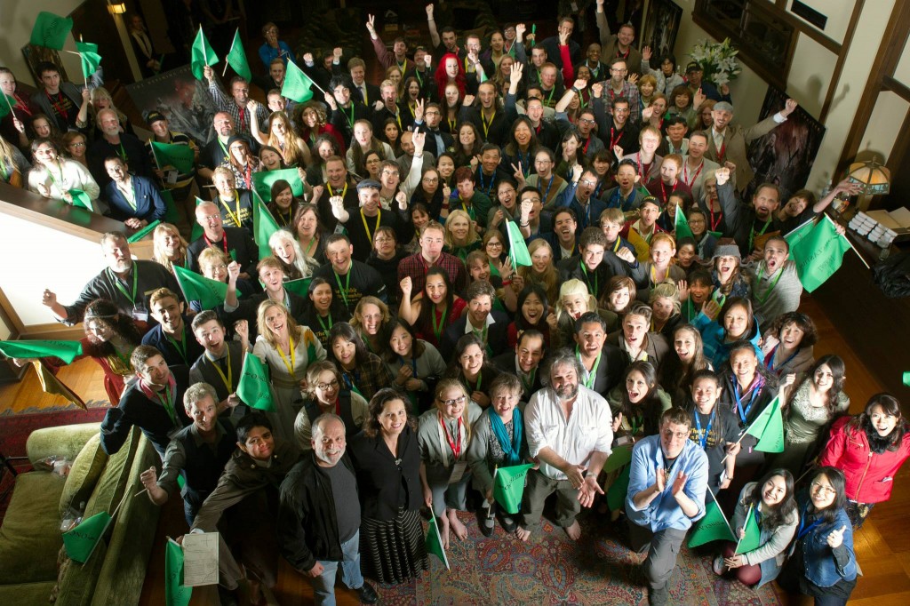 I made sure Nan was right next to Peter Jackson for our group photo following the screening of The Hobbit: The Battle of the Five Armies.